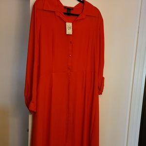 Orange Sheer Duster